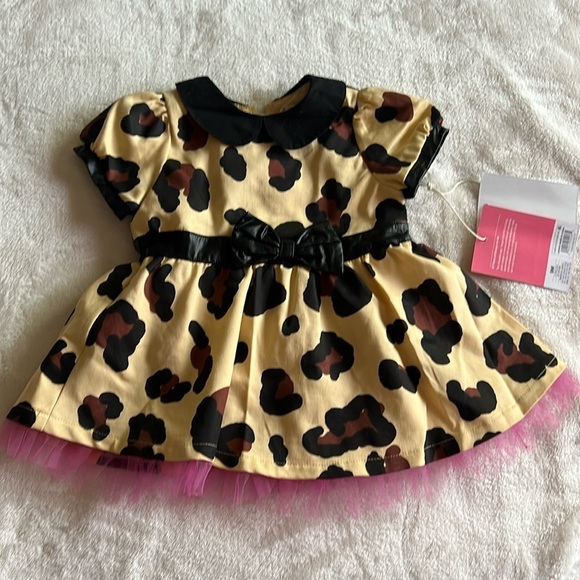 Harajuku Mini Leopard Print Baby Dress NWT Size 9M - Picture 2 of 9
